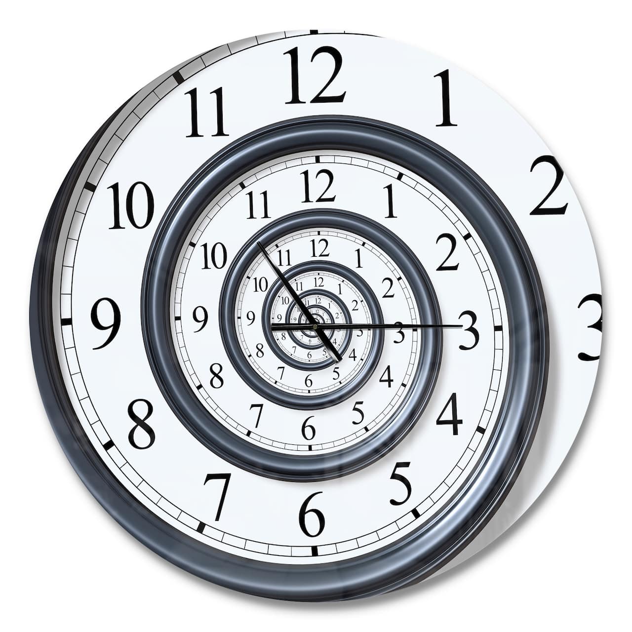 Designart Time Spiral Analog Wall Modern Wall Clock